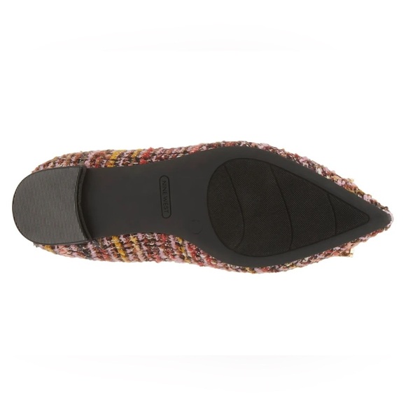 NWT Nine West Tweed & Rhinestone Buckle Flats - Plaid, Preppy - SIZE 9 - Picture 7 of 15